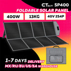 CTOLITY 400W Foldable Solar Panels 41V Portable Solar Charger Generator 23% Efficiency Folding Bag Outdoor Power Supply Camping