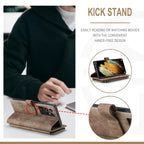 Flip Leather Phone Case For Samsung Galaxy S25 Edge S24 Ultra S23 FE S22 S21 S20 Plus Note 20 A16 A56 Zipper Wallet Card Cover