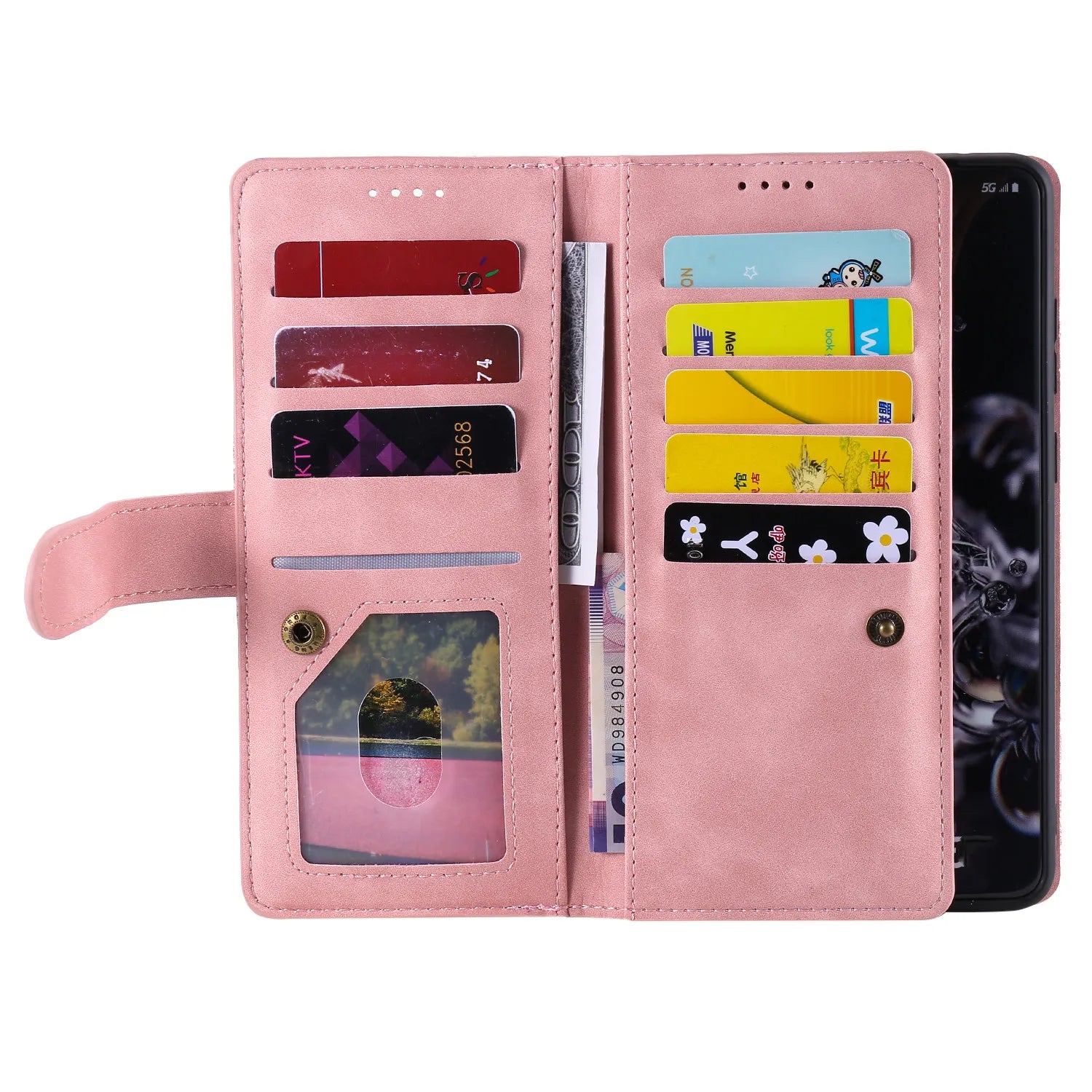 Zipper Wallet Case for Samsung Galaxy S25Ultra S24 Ultra 24FE S25 Plus Leather Case Kickstand Phone Cover Cash Cards Pocket