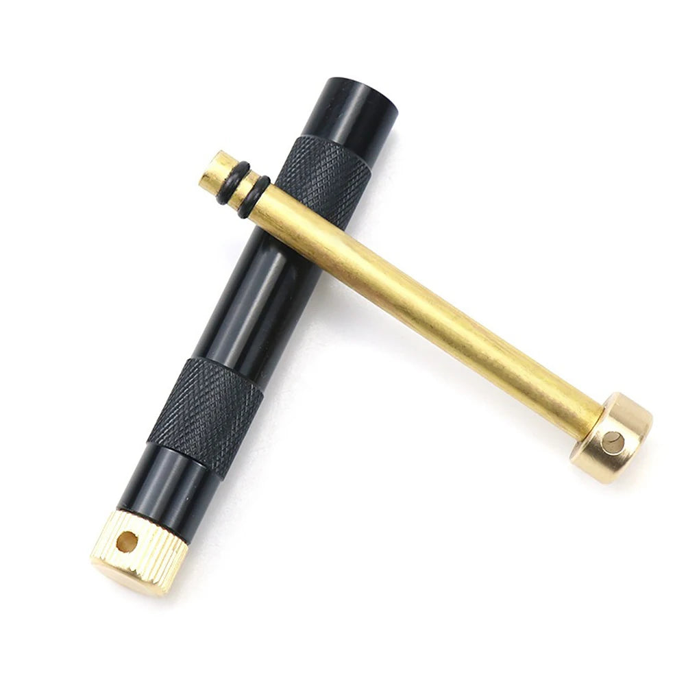 Brass Fire Piston Outdoor Survival Emergency Tool Aluminium Fire Piston with Char Cloth Campers Survival Preppers Fires Tube