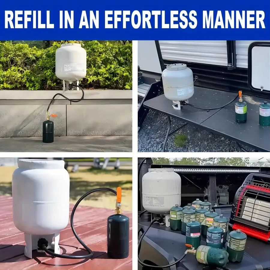 1pc,Propane Tank Refill Adapter Kit,3ft Hose With Safety Shutoff Valve,Easily Fill 1lb Bottles From 20lb,Kitchen Accessaries