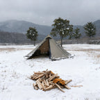 Flame Retardant Firewood Stove Tent 2 Persons Winter Lightweight Pyramid Hot Tent Large Outdoor Camping Waterproof Tipi Tent