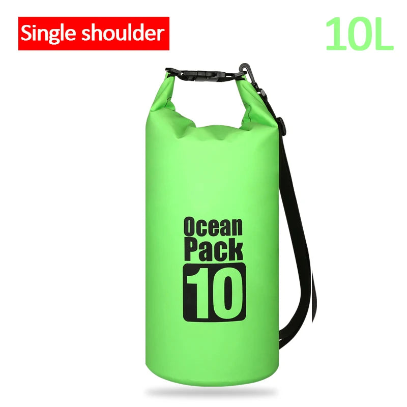 Outdoor PVC Waterproof Dry  Bag 5L 10L 20L 30L Outdoor Diving Foldable Storage Man Women Beach Swimming BaRafting Ocean Bag