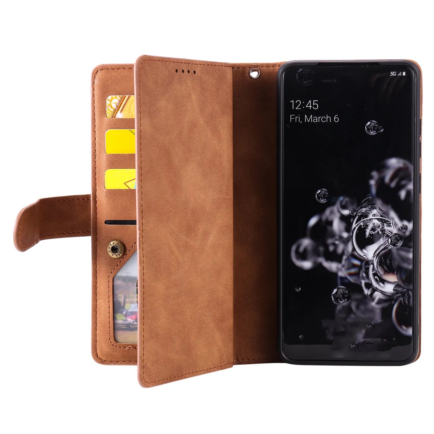 Zipper Wallet Case for Samsung Galaxy S25Ultra S24 Ultra 24FE S25 Plus Leather Case Kickstand Phone Cover Cash Cards Pocket