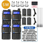 4Pcs Baofeng UV-5R 8W/5W Tri-Power Walkie Talkie High Power Dual Band Long Range Portable Handheld UV 5R Radio