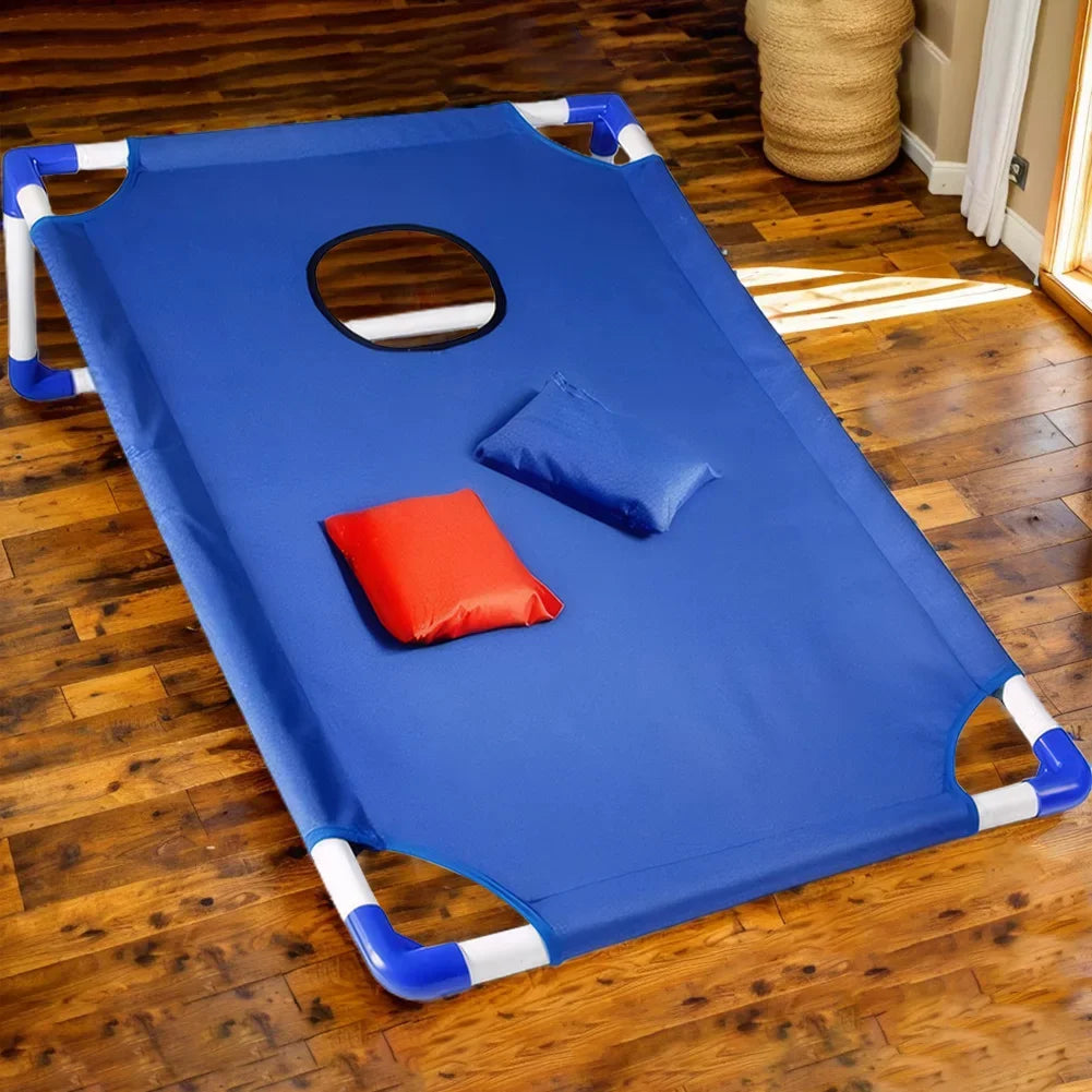 Portable Cornhole Board Set with 6 Bags Outdoor Toss Game Set for Kids Adults Family Outdoor Yard Toss Game Sports Entertainment