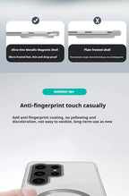 Thin Metallic Paint PC For Magsafe Magnetic Case For Samsung Galaxy S25Ultra S25 S24 S23 S22 Plus Ultra Borderless Cooling Cover