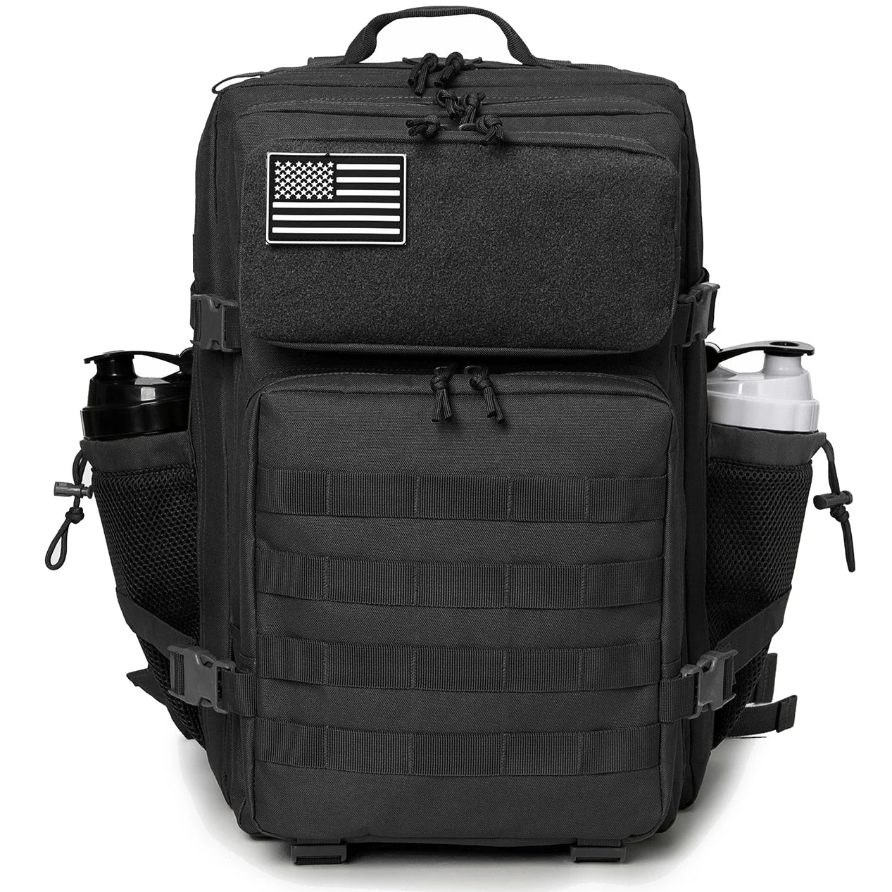 45L Tactical Backpack Hunting Rucksack with Dual Cup Holders  Outdoor camping equipment back pack Hiking Survival Rucksack