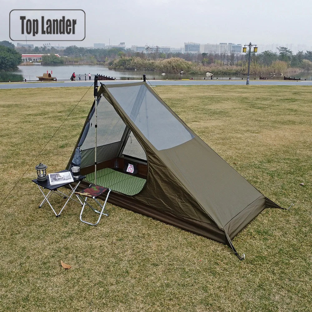 Airy Mesh Tent 1 Person Ultralight Tent Quick Setup Backpacking Shelter Breathable Mosquito Proof for Camping and Trekking