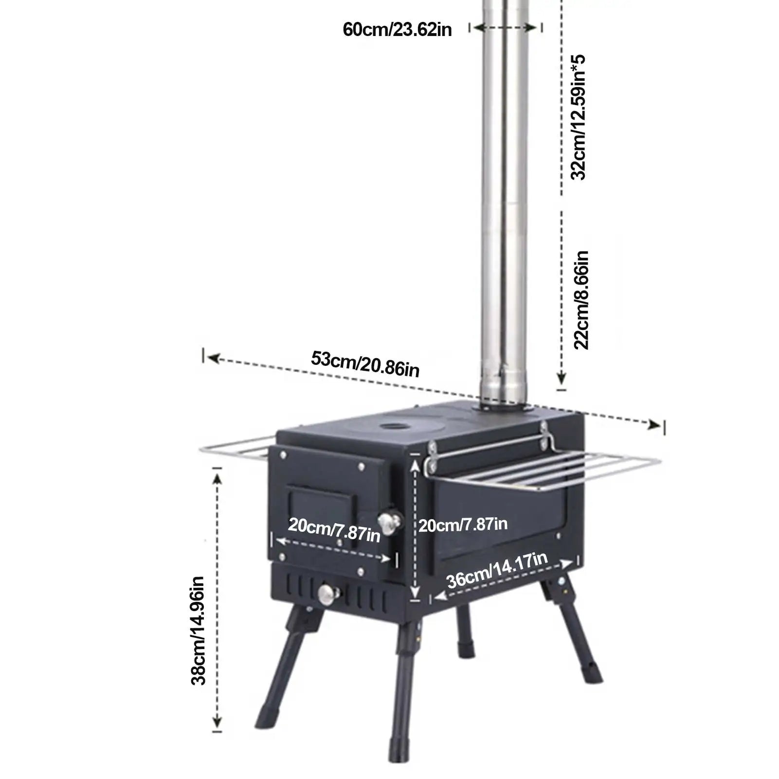 Camping Wood Stove Outdoor Wood Burner Home Use Wood Firing Stoves Portable Wood Burning Stove Winter Camping Accessories
