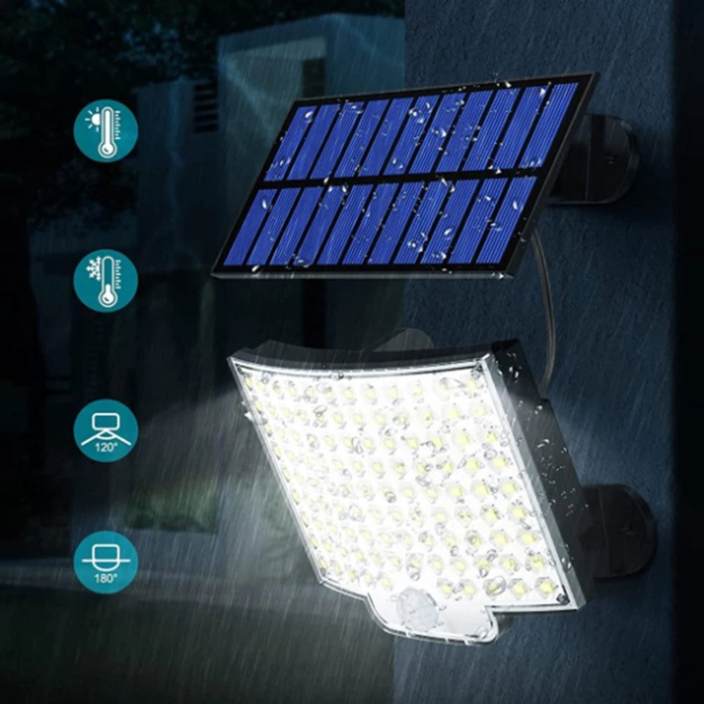 LED Solar Split Wall Lamp 3 Mode Waterproof Motion Sensor Lamp Security Outdoor Street Lighting Solar Lamp for Garden Wall Light