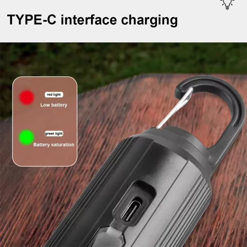 Solar Powered LED Lamp Bulbs Outdoor USB Charging Camping Light BBQ Atmosphere Night Lights Waterproof Flashlight Essentials