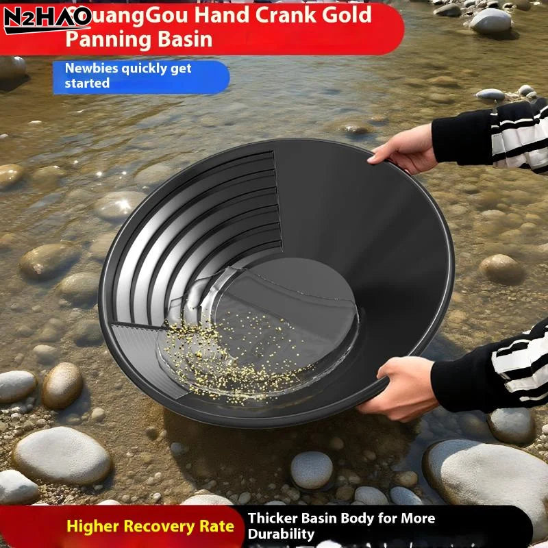 1/3/5Pcs Outdoor Wash Gold Panning Equipment Gold Pan With Riffle Design Prospecting Tool For Gold Mining Metal Detect Efficient
