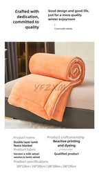 Super Soft Imitation Lambswool Blanket Autumn Winter Double Queen Blankets High Quality Comfortable Milk Fleece Sofa Blanket