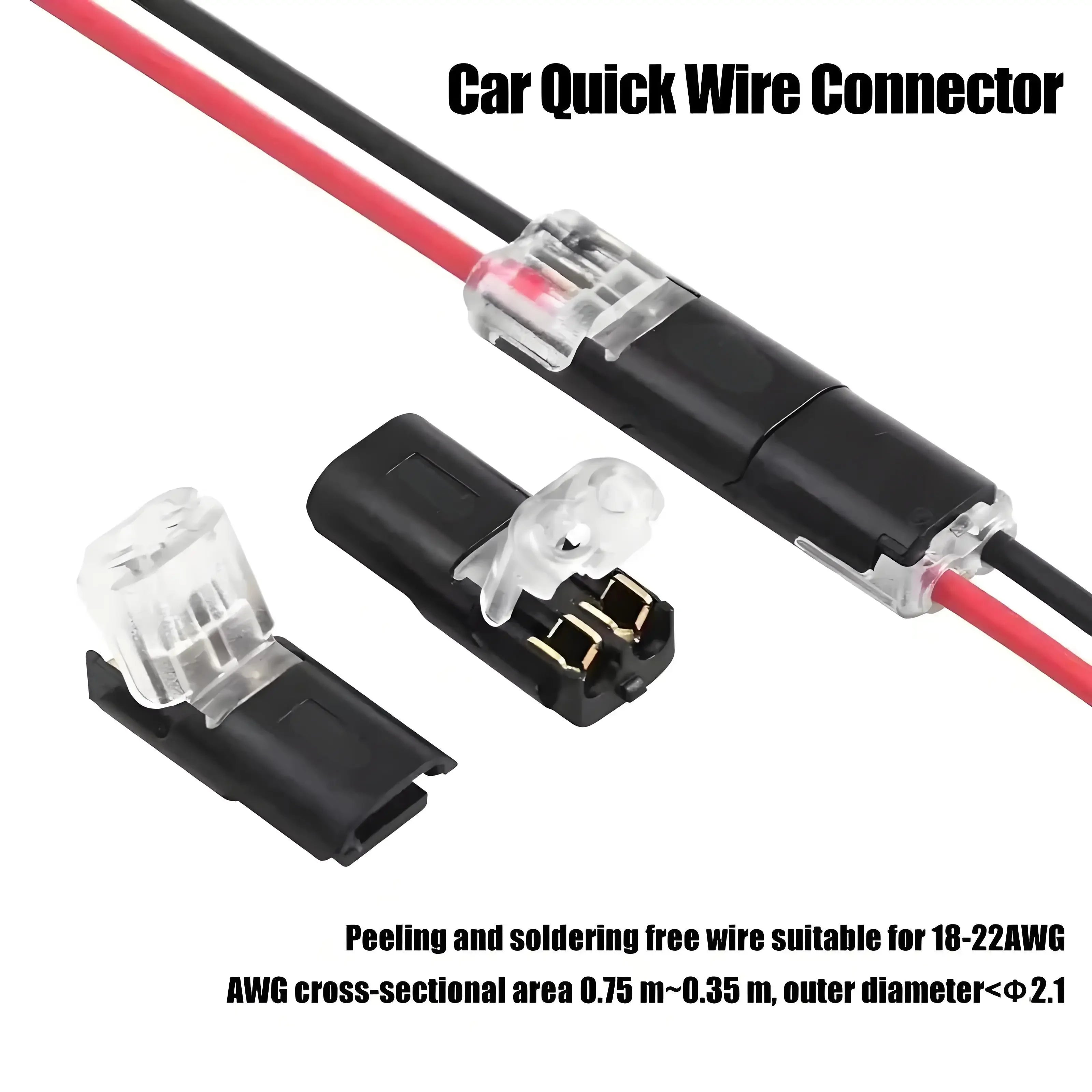 20/30/50 Pcs Waterproof Plug Wire Connector 2 Pin Way Cable Plug Car Electric Wire Snap Connectors Strip Terminal Connection