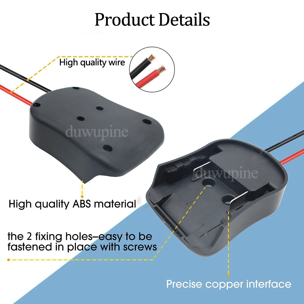 Car Emergency Power DIY Adapter Automotive 30A Fuse Igniter Jump Starter for Makita for Milwaukee for Dewalt 18V Li-ion  Battery