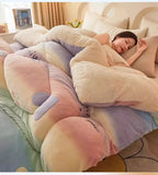 New winter quilt lamb wool autumn spring thickened super warm fiber blanket constant temperature milk cashmere bedding comforter