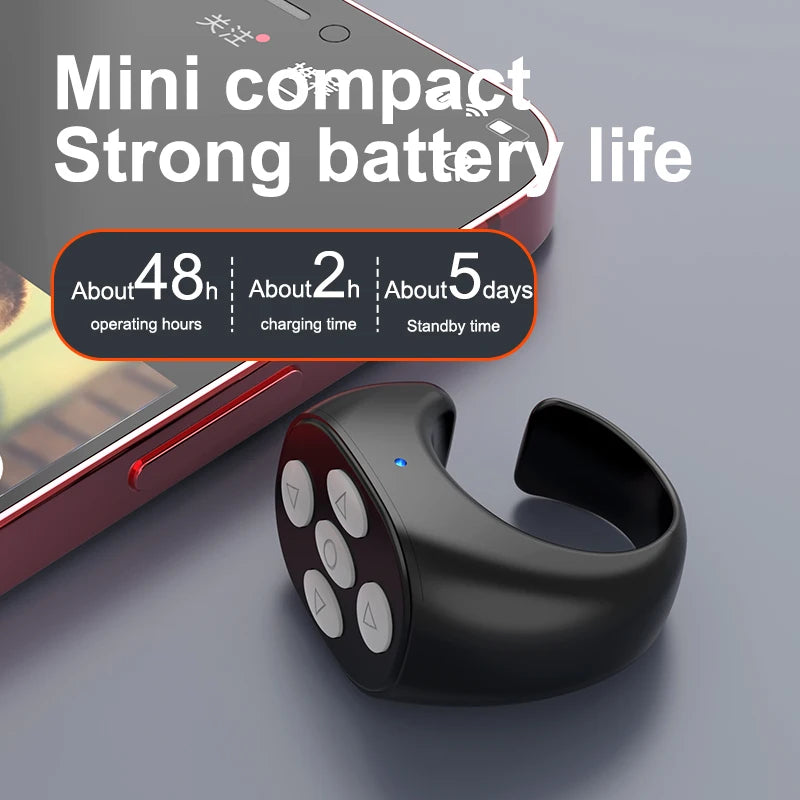 HOMEFISH Wireless Bluetooth Selfie Lazy Brush Short Video Life Novel Remote Control Ring Mobile Phone Bluetooth Controller