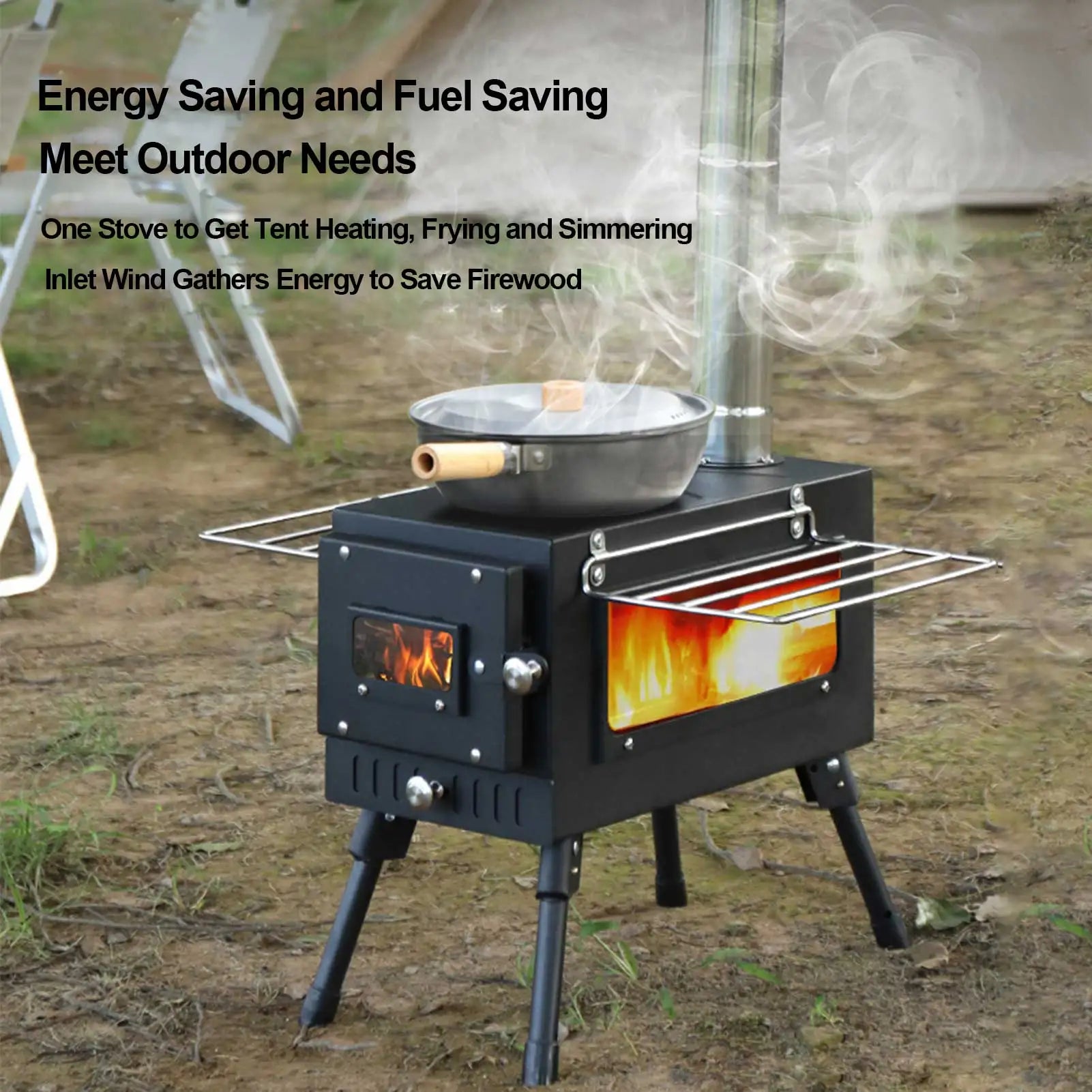 Camping Wood Stove Outdoor Wood Burner Home Use Wood Firing Stoves Portable Wood Burning Stove Winter Camping Accessories