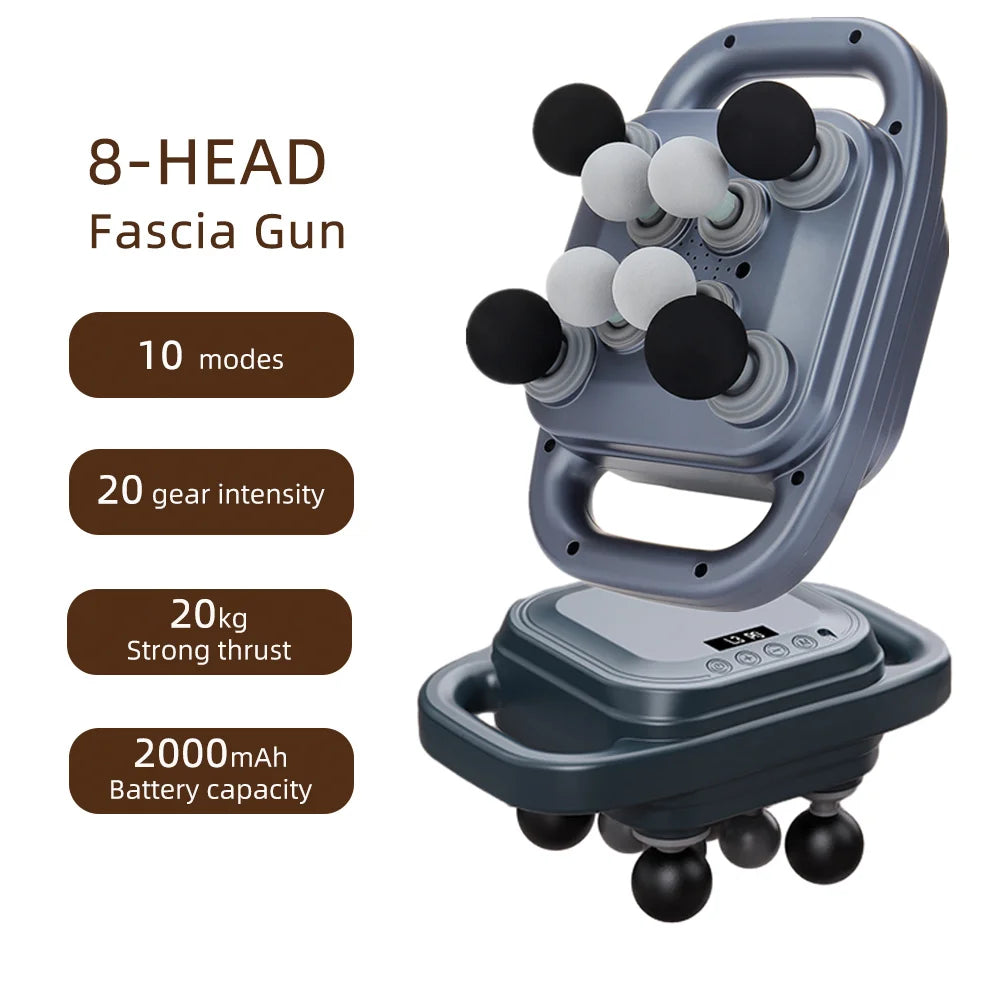 42-Heads Fascia Gun High-Frequency Vibration Body Massage Gun Back and Waist Massager Neck Shoulder Massager Muscle masajeador