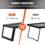 SucceBuy 18/24in Barbecue Charcoal Grill Outdoor Home Appliance for Outdoor Cooking Camping Picnics Beach