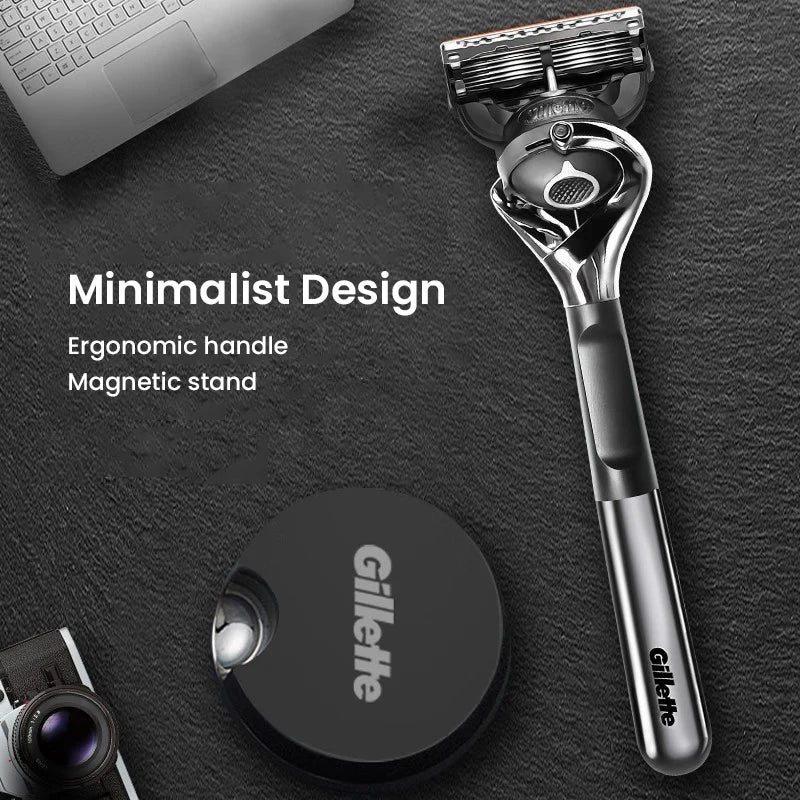 Gillette Fusion 5 ProGlide Razor Premium Edition Flex Ball Tech 5 Layers Ultra Thin Blades Shaving Machine with Mangetic Stand