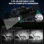 HD 1080P Night Vision Goggles with Head-Mounted and Helmet-Mounted 940nm IR 5X Zoom Night Vision Monocular for Hunting Camping