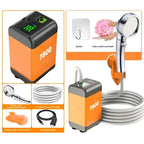 Portable Outdoor Camping Shower with Digital Display Temperature 4800/6000/7800mAh Electric Shower for Garden Car Washing Pet