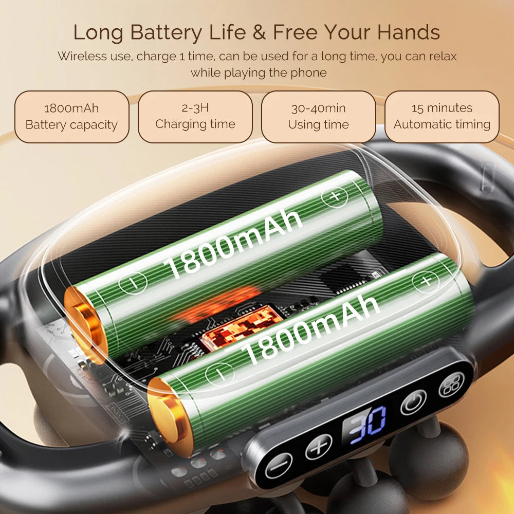 High-Frequency Vibration Full-Bbody Massage Gun Back, Waist, Neck and Shoulder Massager muscle Massager 12/16-Head fascia Gun