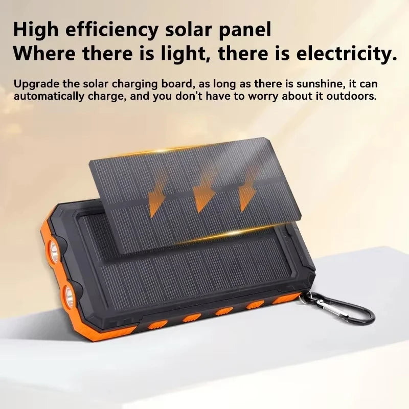 OnePlus Solar Power Bank 200000mAh Large Capacity Fast Charging External Battery with SOS Emergency Power for IPhone Samsung