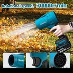 Makita 30000RPM Violent Blower Turbo Jet Fan 18V Electric Air Duster Wind Speed Turbo Rechargeable with Light Car Cleanin Tool