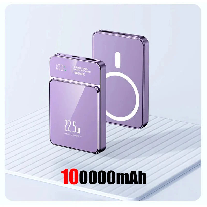 100000mAh Xiaomi Portable Magnetic Wireless Charging Mobile Power Support 22.5W Two-Way Fast Charging