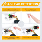 Propane Gas Converter 20 lb to 1 lb Propane Refill Elbow Adapter for Propane Heaters Grills Stoves Camping Equipped