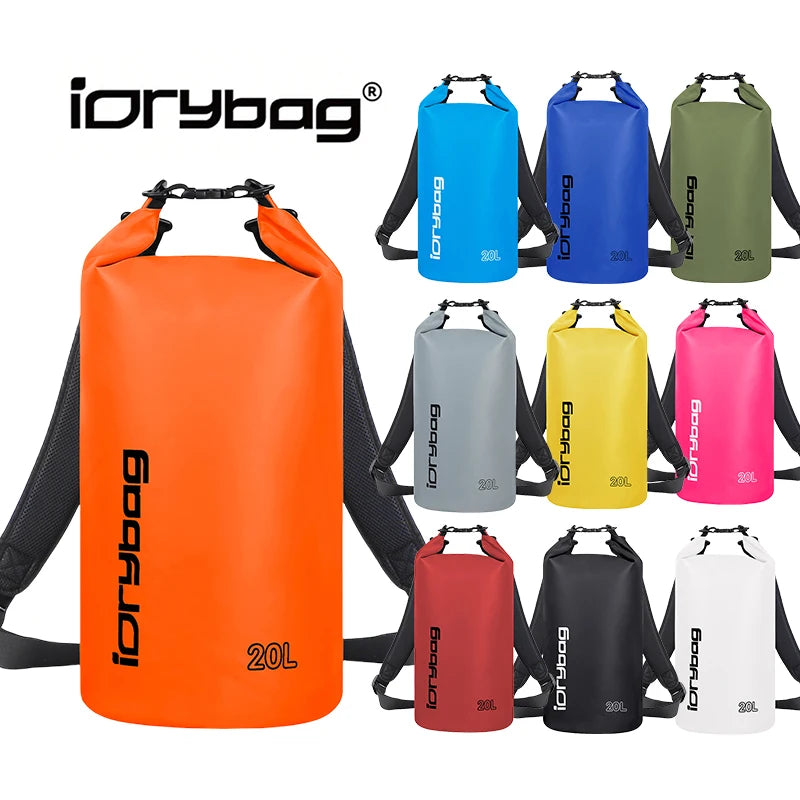Idrybag Dry Bag Waterproof Bag for Women Men 2/5/10/15/20L Swimming Rafting Kayaking River Trekking Waterproof Dry Bag Backpack