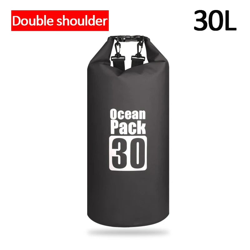 Outdoor PVC Waterproof Dry  Bag 5L 10L 20L 30L Outdoor Diving Foldable Storage Man Women Beach Swimming BaRafting Ocean Bag
