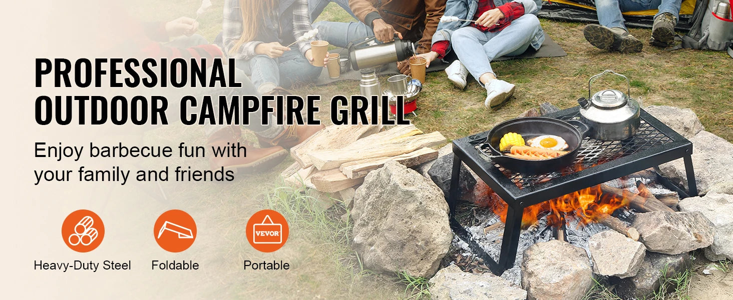 SucceBuy 18/24in Barbecue Charcoal Grill Outdoor Home Appliance for Outdoor Cooking Camping Picnics Beach