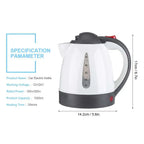 1000 ML Car Hot Kettle Portable Water Heater Auto Shut-Off 12/24 V Travel Electric Kettle Large Capacity Tea Coffee Kettle 250 W
