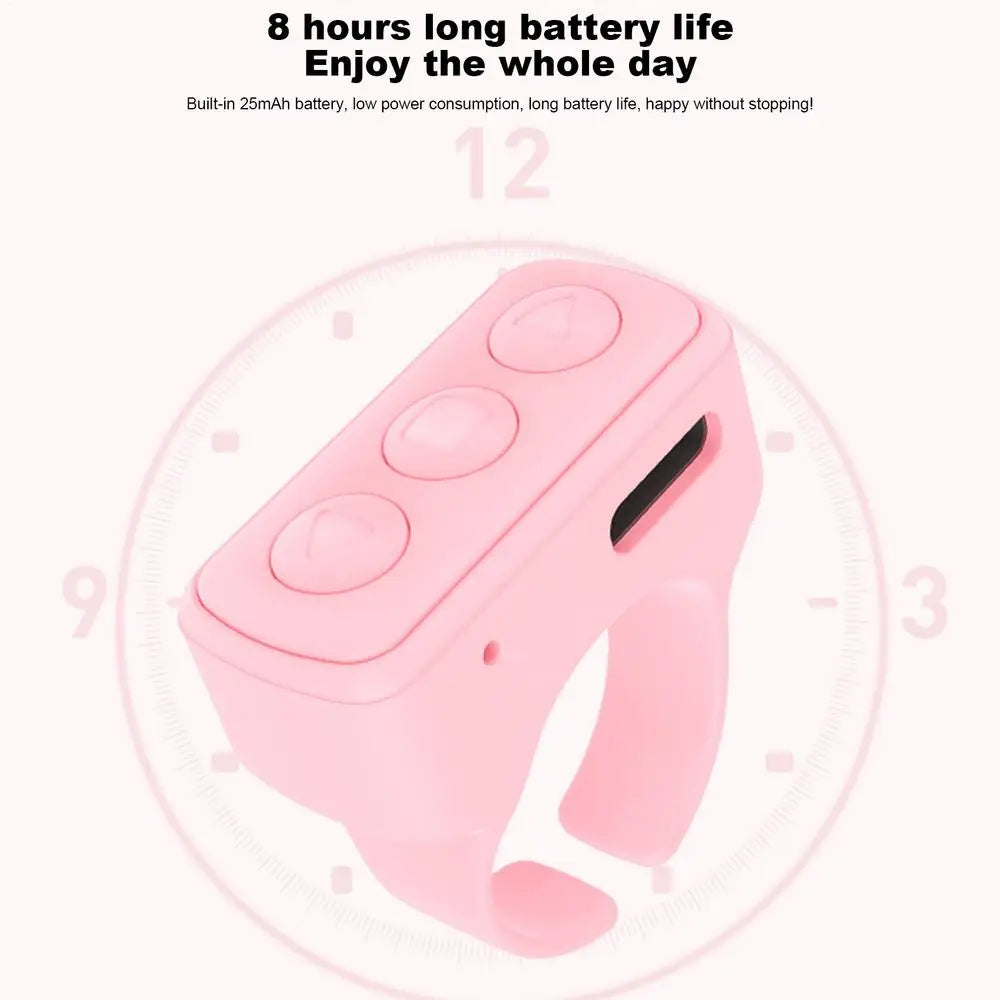 Wireless Fingertip Remote Control Ring BT Ring Scroller Page Turner Stable Connection Wireless Page Turner