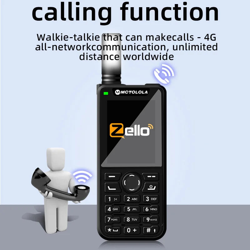 MOTOLOLA new Android 9.0 2G 3G 4G POC walkie talkie memory 2+16G 2.4-inch display Zello walkie talkie supports phone function B