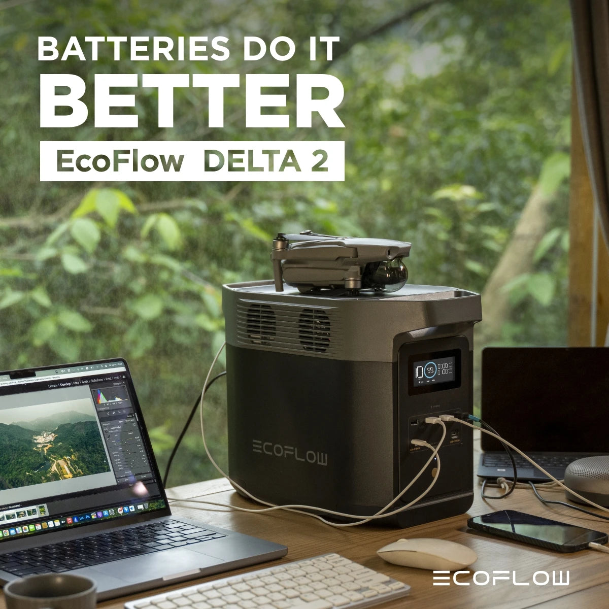 EcoFlow Portable Power Station DELTA 2 950, Solar Generator with 950Wh LiFePO4 Battery, Solar Powered Generator for Home