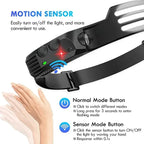 USB Rechargeable COB LED Induction Headlamp with 1200mAh Built-in Battery Head Flashlight Outdoor Camping Fishing Head Lantern [ AWESOME]
