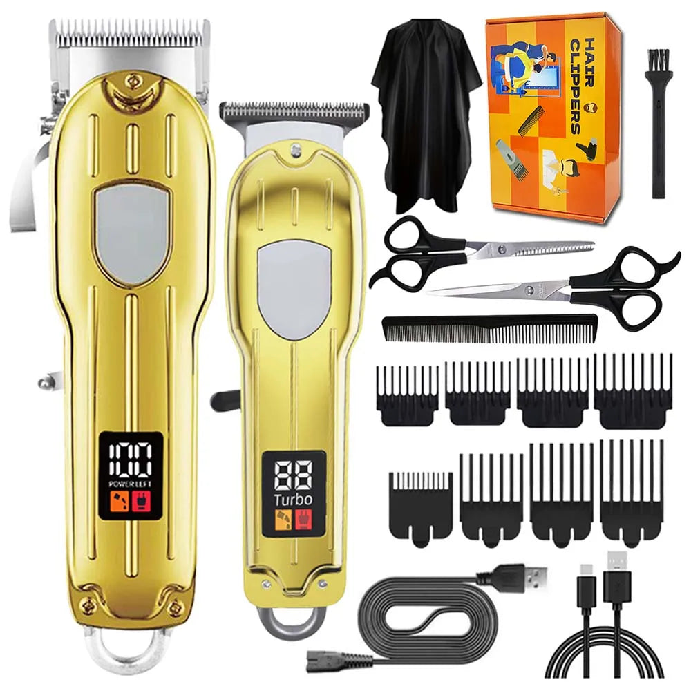 Hair Clippers for Men Professional, Barber Clippers and Trimmers Set, Cordless Hair Clippers for Hair Cutting Kit