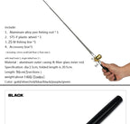 [Fish Rod+Reel+Line+Accessories] Portable Pocket Telescopic Fishing Rod Reel Full Kit Pen Shape Pole 96cm For Fishing Beginner