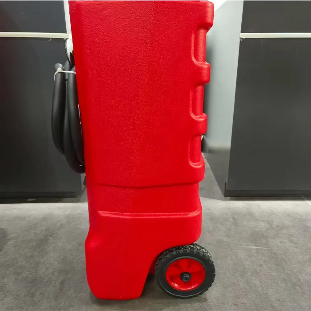 14 Gallon Portable Gas Fuel Tank Container 10 Foot Long Hose with LE Fluid Transfer Siphon Pump Dispensers Type Fuel Caddy