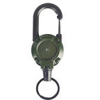 1/2Pcs Retractable Key Chains Anti-theft Metal Easy-to-pull Buckle Rope Elastic Keychain Sporty Retractable Key Ring