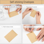 100/200PCS Brown kraft Paper Seed Packets Self-adhesive Storage Seed Coin Bags Envelopes for Plant Flower Vegetable Collection