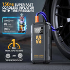 Jump Starter with Air Compressor 3500A Jump Starter 150PSI Air Pump Multifunctional Tire Inflator Power Bank Lighting for Car
