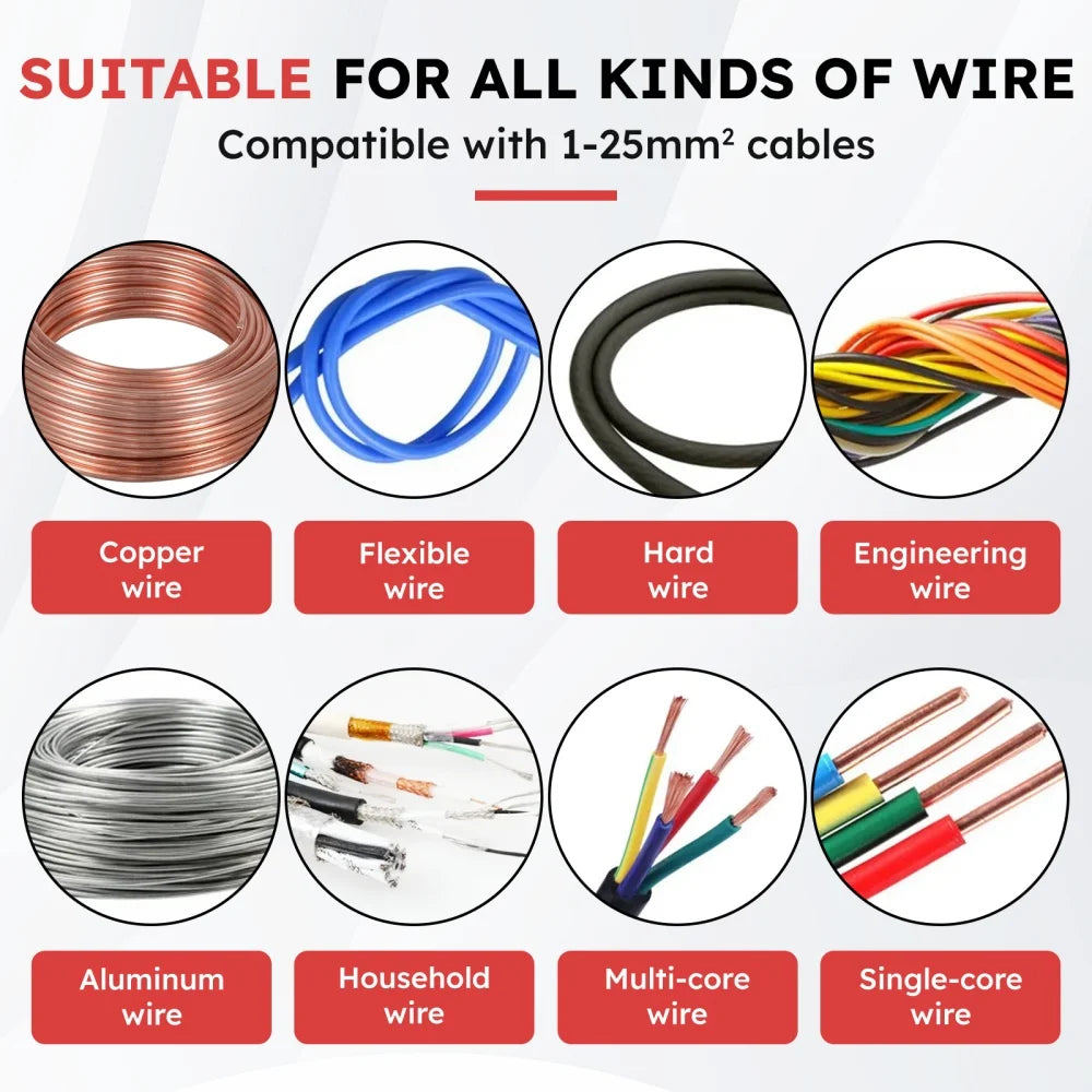 Multifunctional Wire Stripper Electrician Pliers 8-in-1 Stainless Steel Needle-nose Pliers with Electrical Measurement Hand Tool