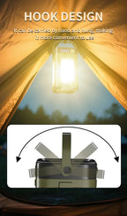 2000mAh Solar Camping Light Foldable Portable Tent Light with Intelligent Display Outdoor Hanging Light