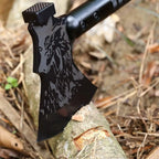 Tactical Folding Survival Axe w/Hammer & Nylon Sheath, Multifunctional Camping Hatchet for Hiking/Hunting/Outdoor Survival Gear
